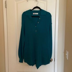 Free People Picnic Sweater Playsuit - Mermaid